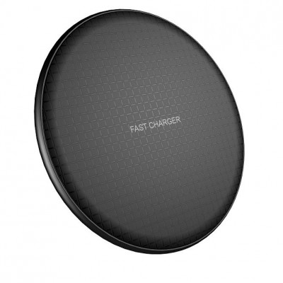 2020 latest 10W ultra thin metal Qi wireless fast charger portable wireless charging mat pad with led display light for phone