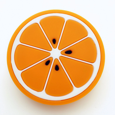 2019 Amazon hot sell fruit orange shape qi standard PVC wireless charger for sumsang S8 galaxy 4 mobile phone