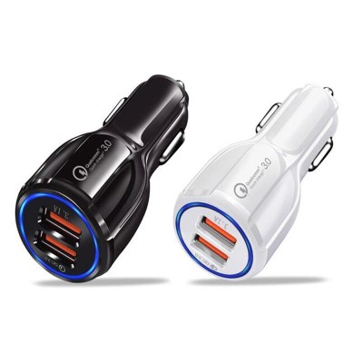 High Quality QC3.0 3.1A Dual USB Quick electric car charger For Cell Phone