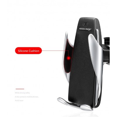 2020 New arrival S5 Automatic Clamping fast 10W wireless Car charger phone holder mount in car for iphone 11 Huawei